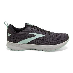 Brooks Revel 5 Womens Road Running Shoes Grey/Black/Green | USA-RSM754038